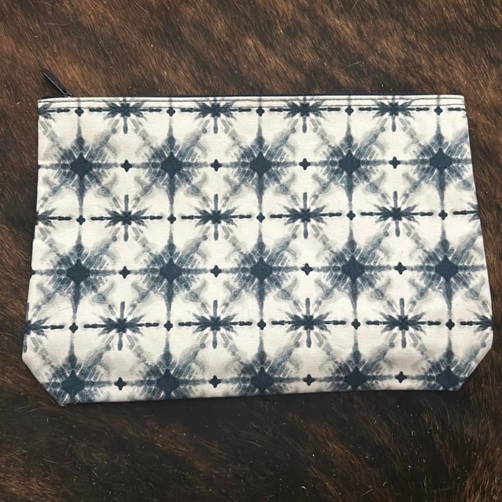 Indigo Burst Zipper Pouch